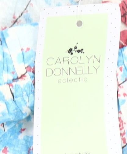 Carolyn Donnelly Eclectic Women’s Multicoloured Floral Cotton A-Line Midi Dress Size S