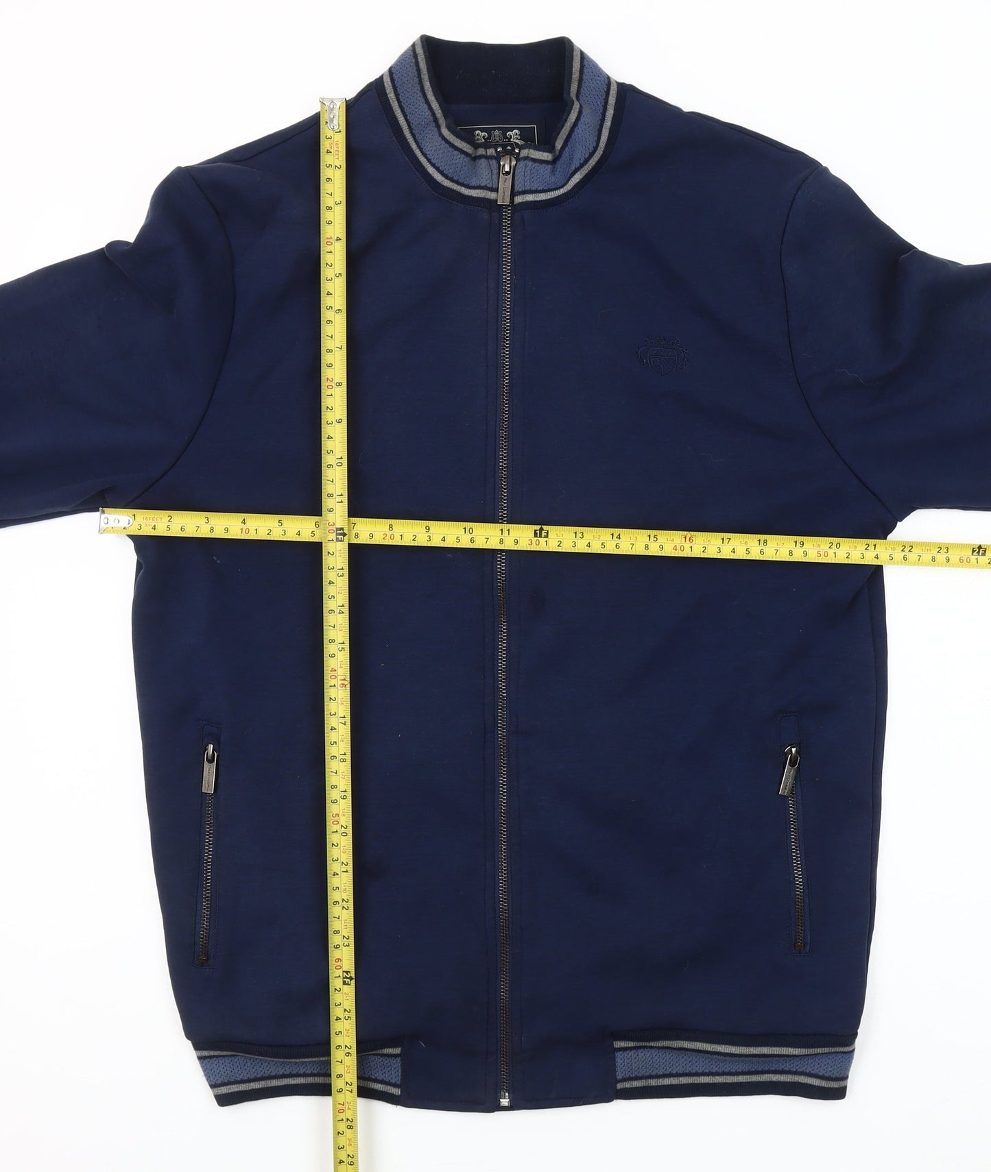 Paul Costelloe Living Men's Blue Full Zip Sweatshirt Size L