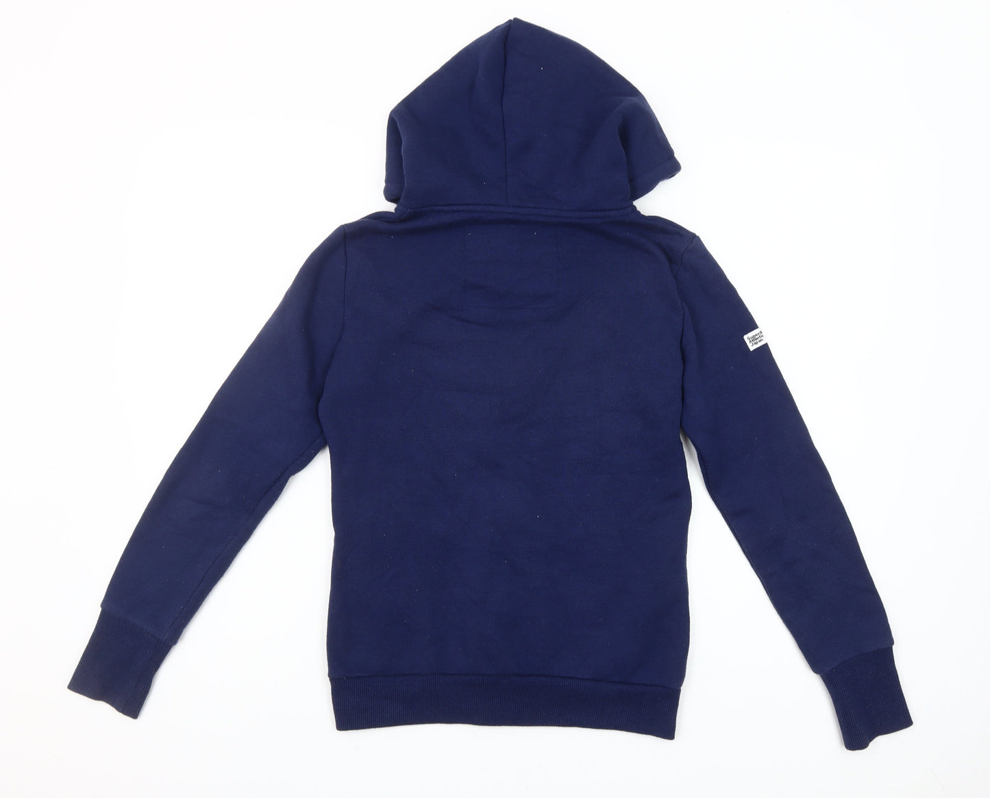 Superdry Women's Navy Full Zip Hoodie UK 8 - Athletic Fit