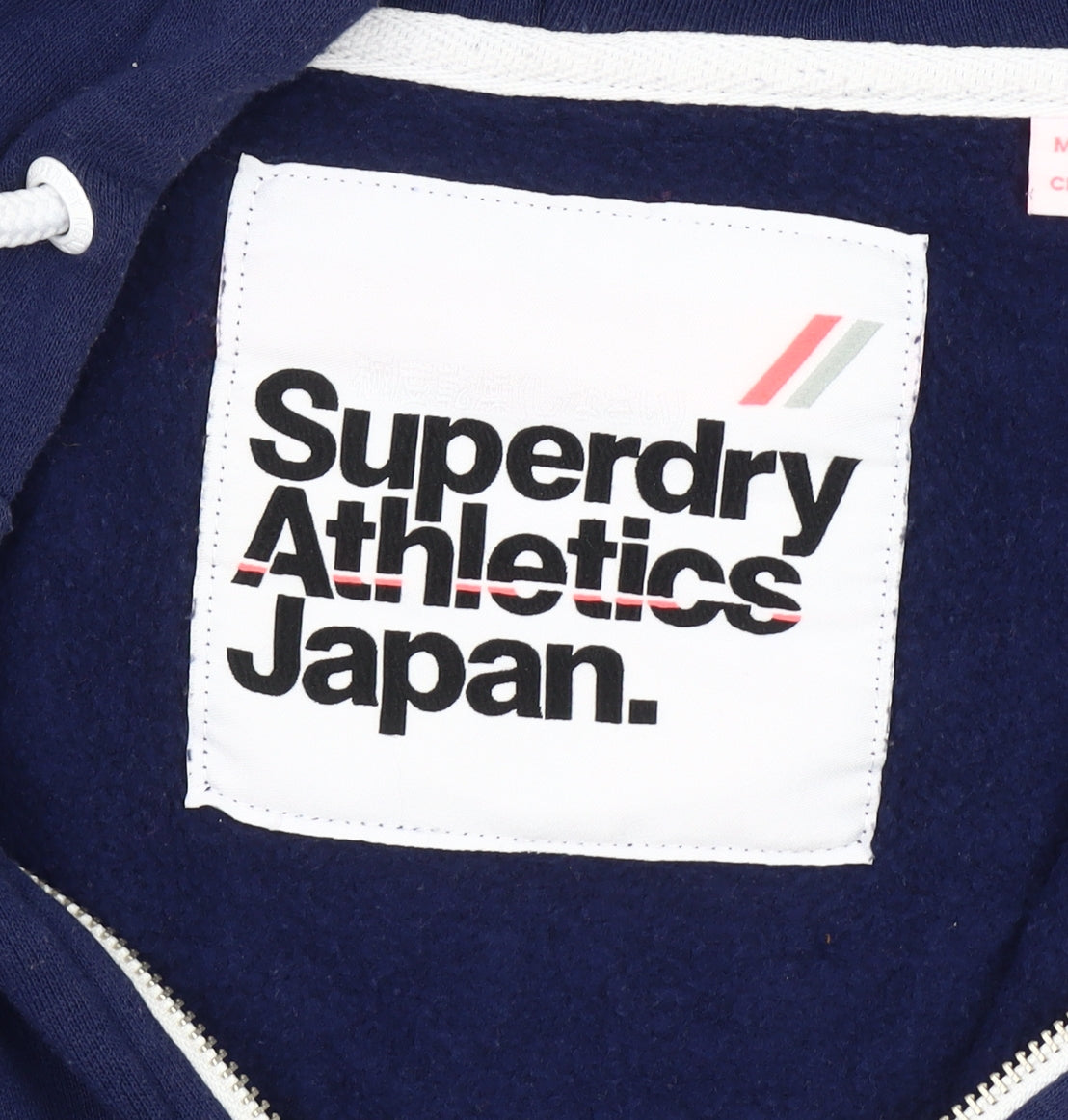 Superdry Women's Navy Full Zip Hoodie UK 8 - Athletic Fit
