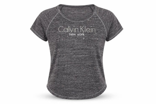 Womens UK Size M Calvin Klein Grey Basic T-Shirt