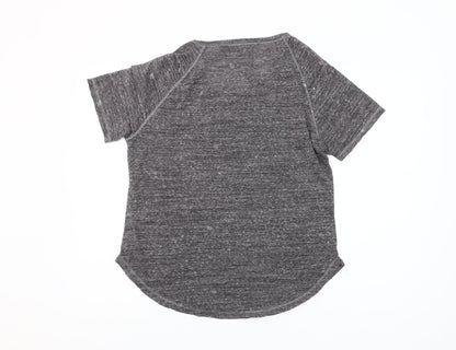 Calvin Klein Women’s Grey Logo Raglan Short Sleeve T-Shirt Size M