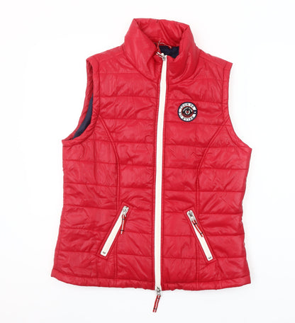 Via Appia Red Puffer Waistcoat Unisex Adults Size 38 Regular Fit