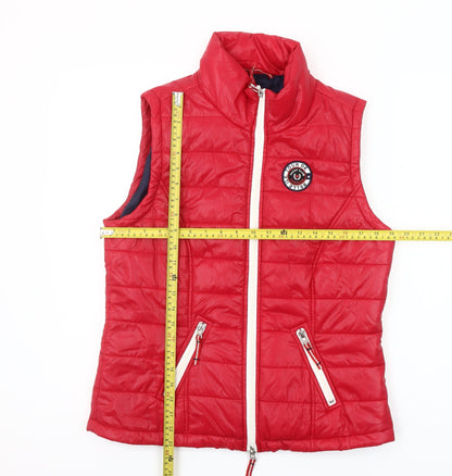 Via Appia Red Puffer Waistcoat Unisex Adults Size 38 Regular Fit