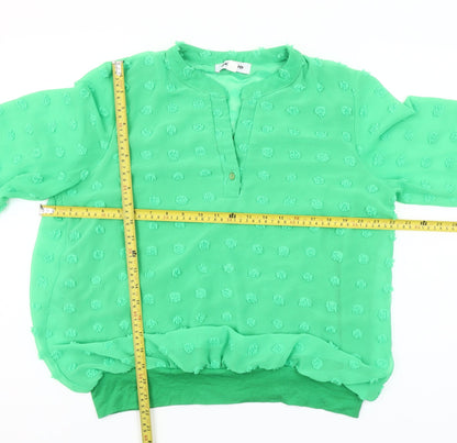 Gerard Women’s Green Chiffon Long Sleeve Tunic Blouse Size 14