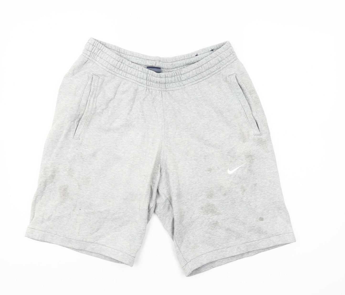 Nike Men's Grey M Sweat Shorts Casual Elastic Waist Logo