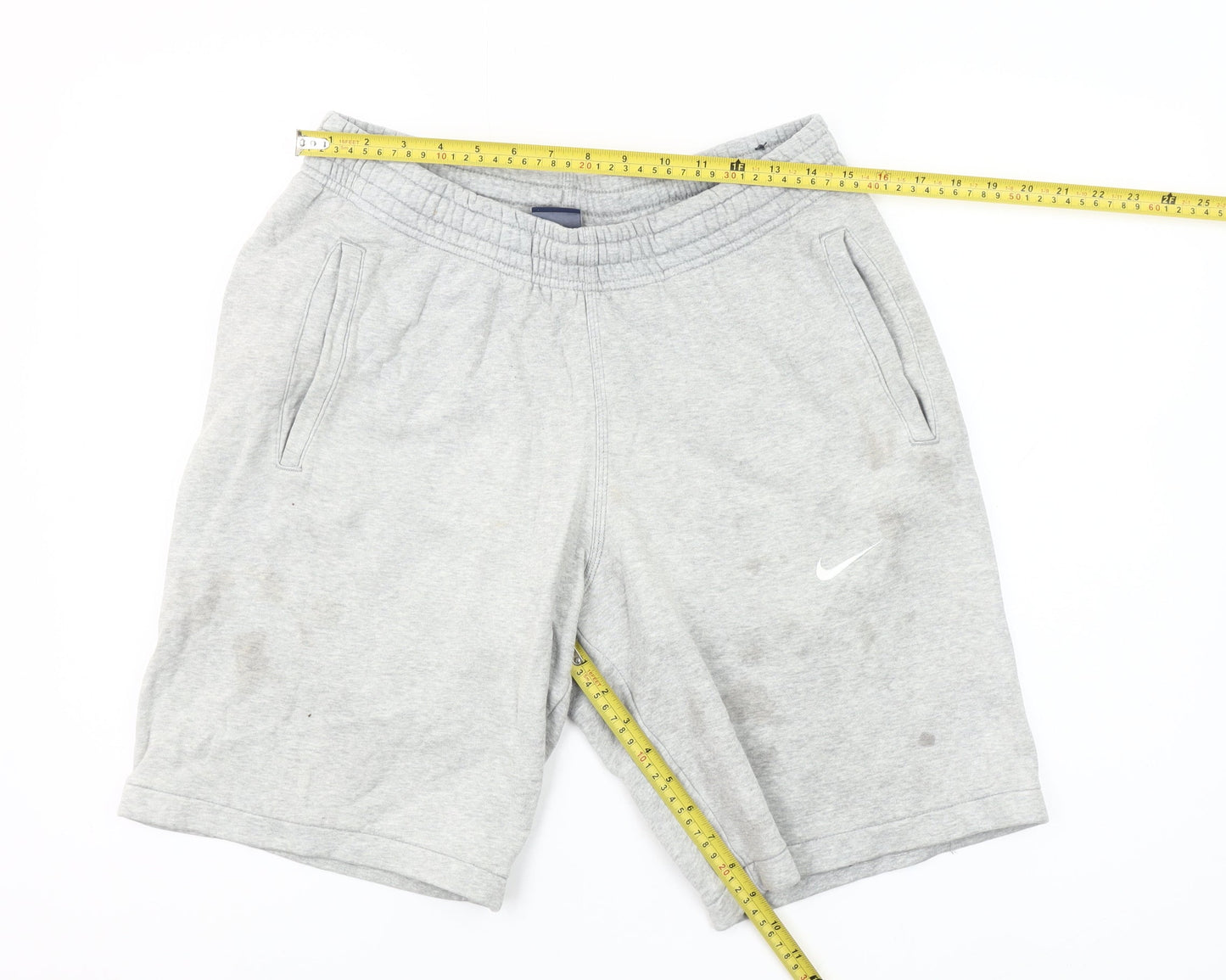 Nike Men's Grey M Sweat Shorts Casual Elastic Waist Logo