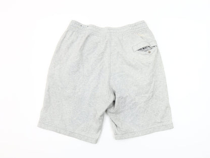 Nike Men's Grey M Sweat Shorts Casual Elastic Waist Logo