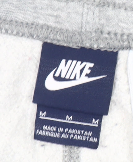 Nike Men's Grey M Sweat Shorts Casual Elastic Waist Logo