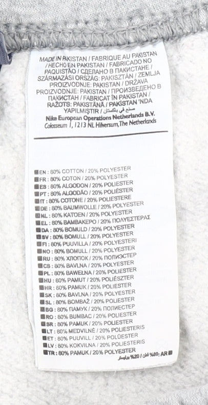 Nike Men's Grey M Sweat Shorts Casual Elastic Waist Logo