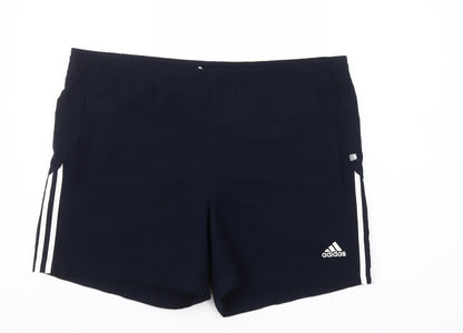 Adidas Men’s Blue Athletic Shorts L Quick Dry Gym Training Activewear