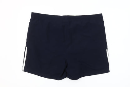 Adidas Men’s Blue Athletic Shorts L Quick Dry Gym Training Activewear