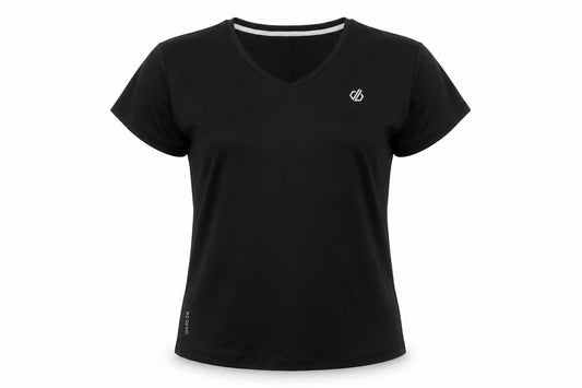 Dare 2B Womens Black Size 18 V-Neck Lightweight Active T-Shirt