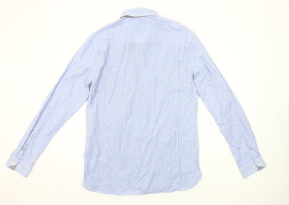 Jack & Jones Premium Men's Blue Striped Button-Up Shirt L