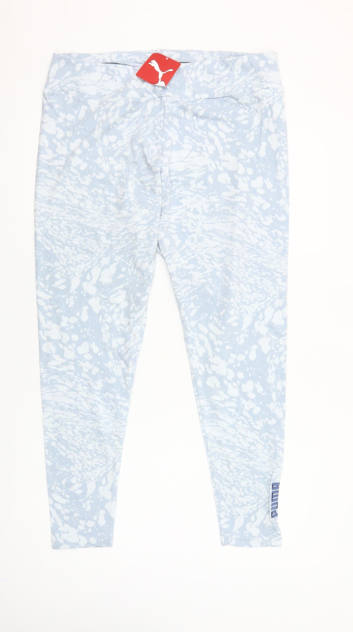 Puma Womens Blue XL Activewear Leggings Slim Fit Cotton Stretch