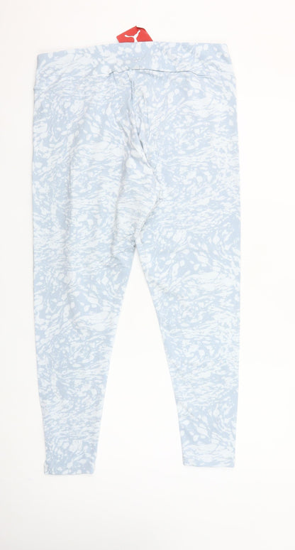 Puma Womens Blue XL Activewear Leggings Slim Fit Cotton Stretch