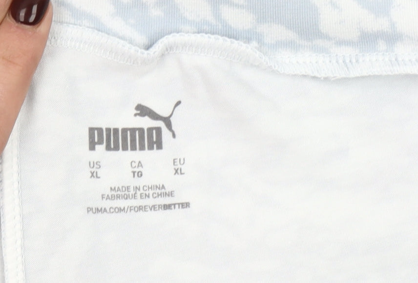 Puma Womens Blue XL Activewear Leggings Slim Fit Cotton Stretch