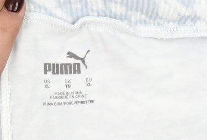 Puma Womens Blue XL Activewear Leggings Slim Fit Cotton Stretch