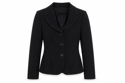 Gerry Weber Women's Black Single-Breasted Blazer Size 12 Classic Fit