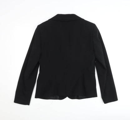 Gerry Weber Women's Black Single-Breasted Blazer Size 12 Classic Fit