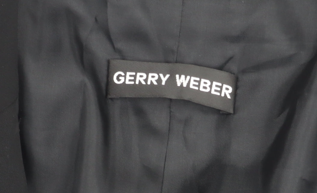 Gerry Weber Women's Black Single-Breasted Blazer Size 12 Classic Fit