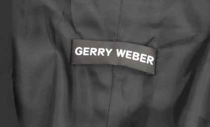 Gerry Weber Women's Black Single-Breasted Blazer Size 12 Classic Fit