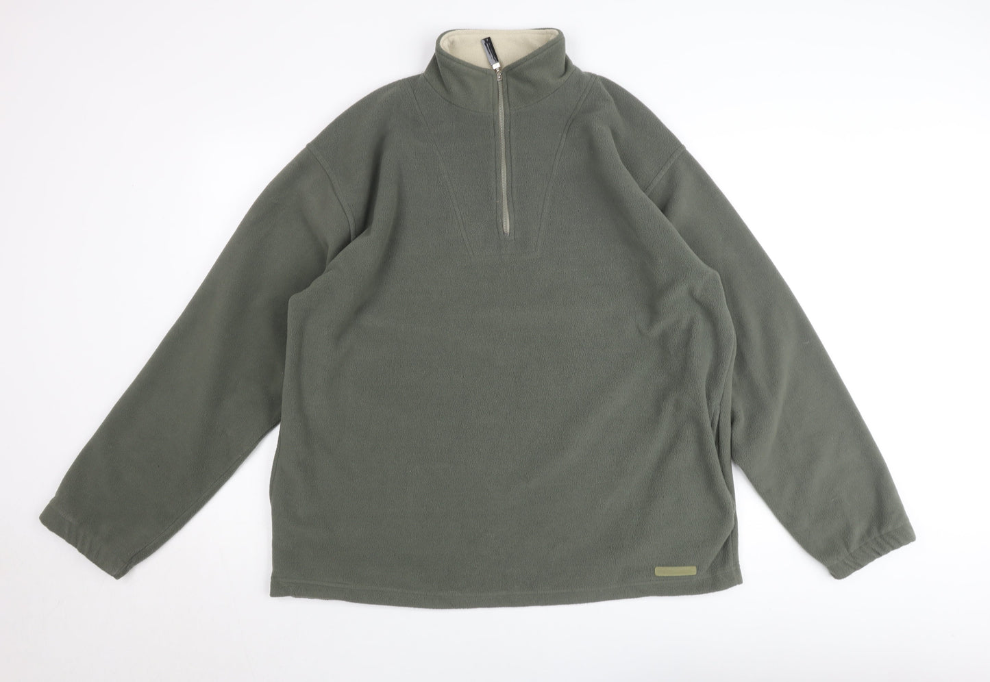 Petroleum Men’s Green Fleece 1/2 Zip Pullover Sweatshirt L