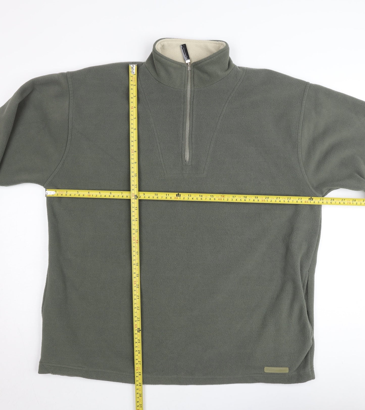 Petroleum Men’s Green Fleece 1/2 Zip Pullover Sweatshirt L