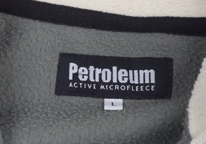 Petroleum Men’s Green Fleece 1/2 Zip Pullover Sweatshirt L