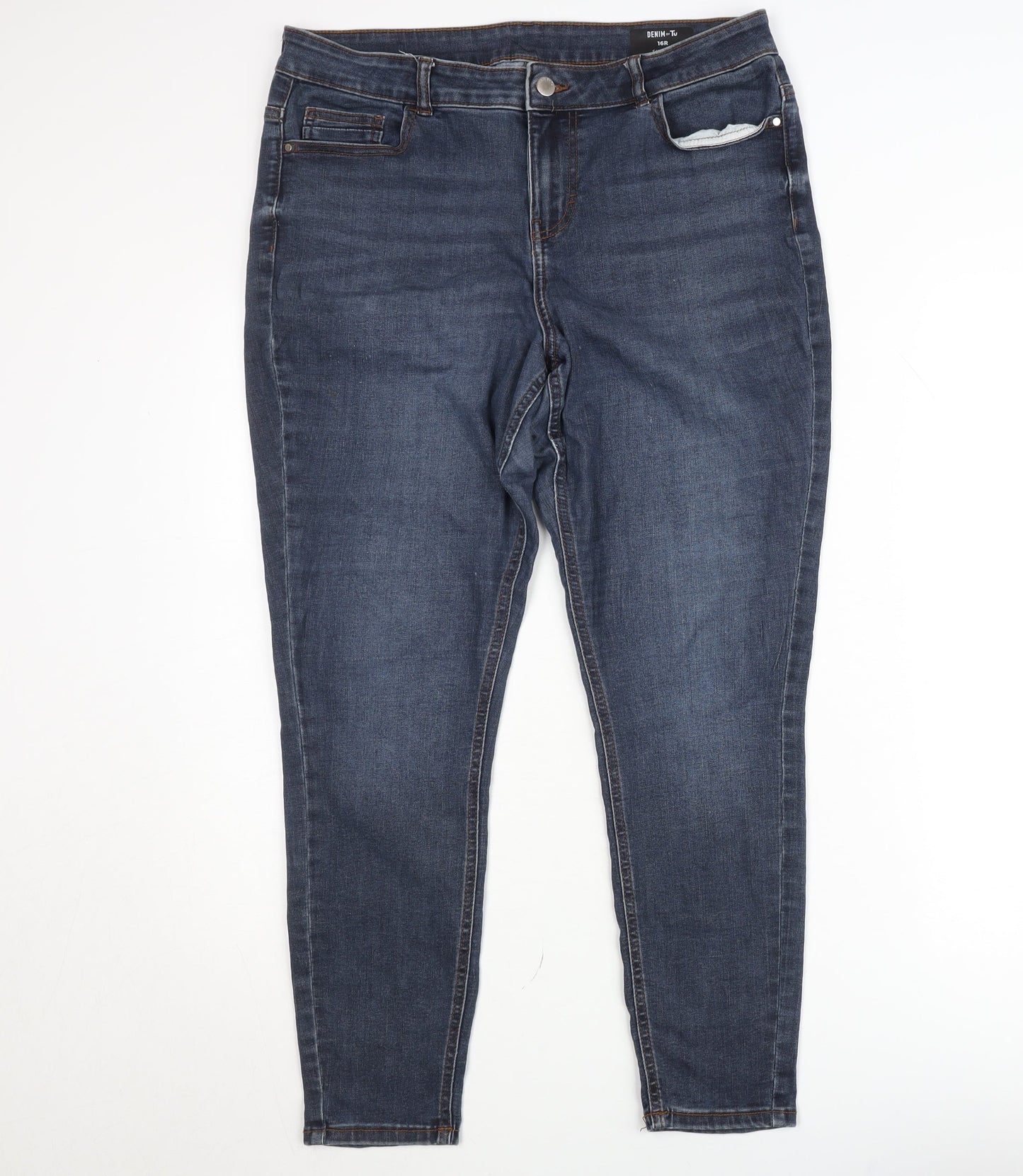 Tu Denim Blue Skinny Jeans Men 16R Slim Fit Stretch Denim