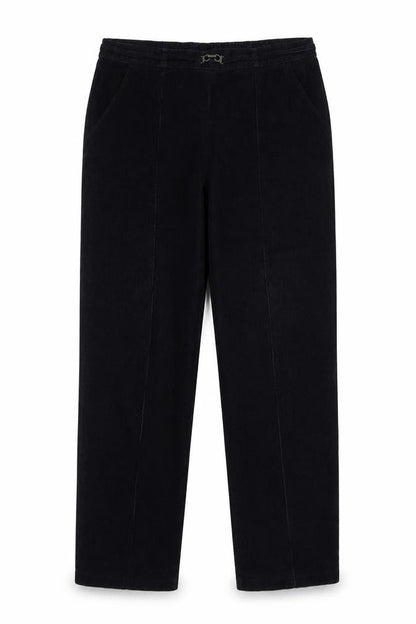 Marks and Spencer Men Black Classic Corduroy Trousers Size L Regular Fit