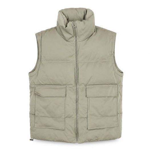 Topshop Women’s Beige Puffer Waistcoat UK 8 with Pockets