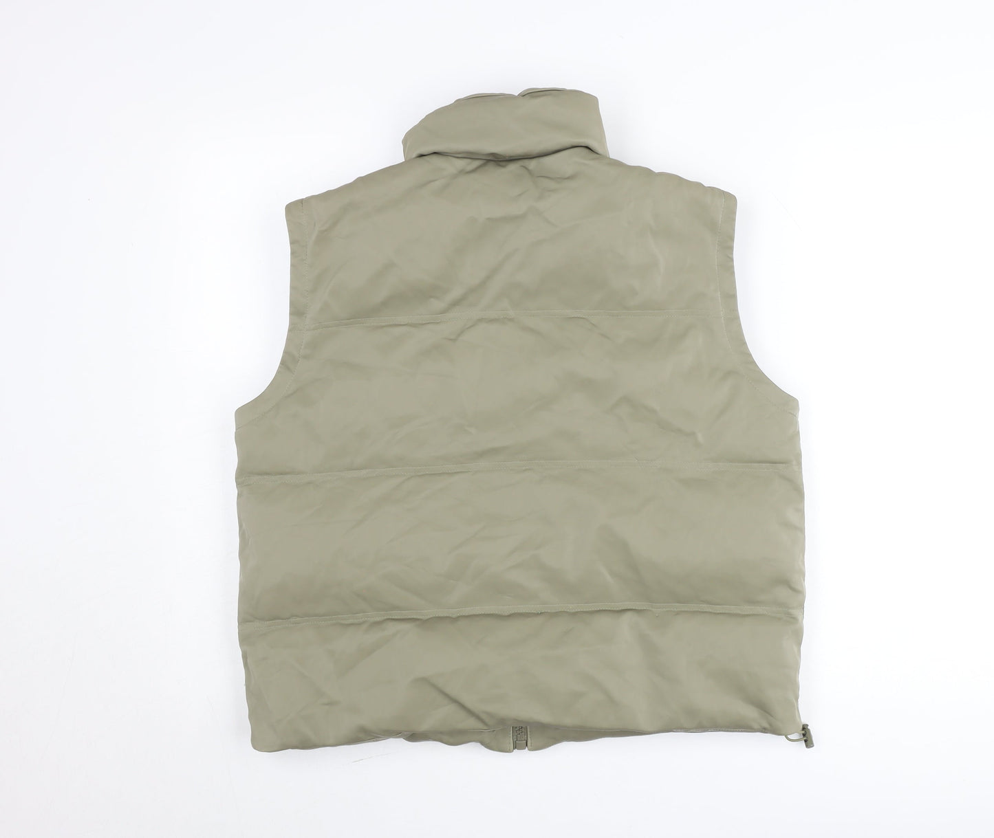 Topshop Women’s Beige Puffer Waistcoat UK 8 with Pockets