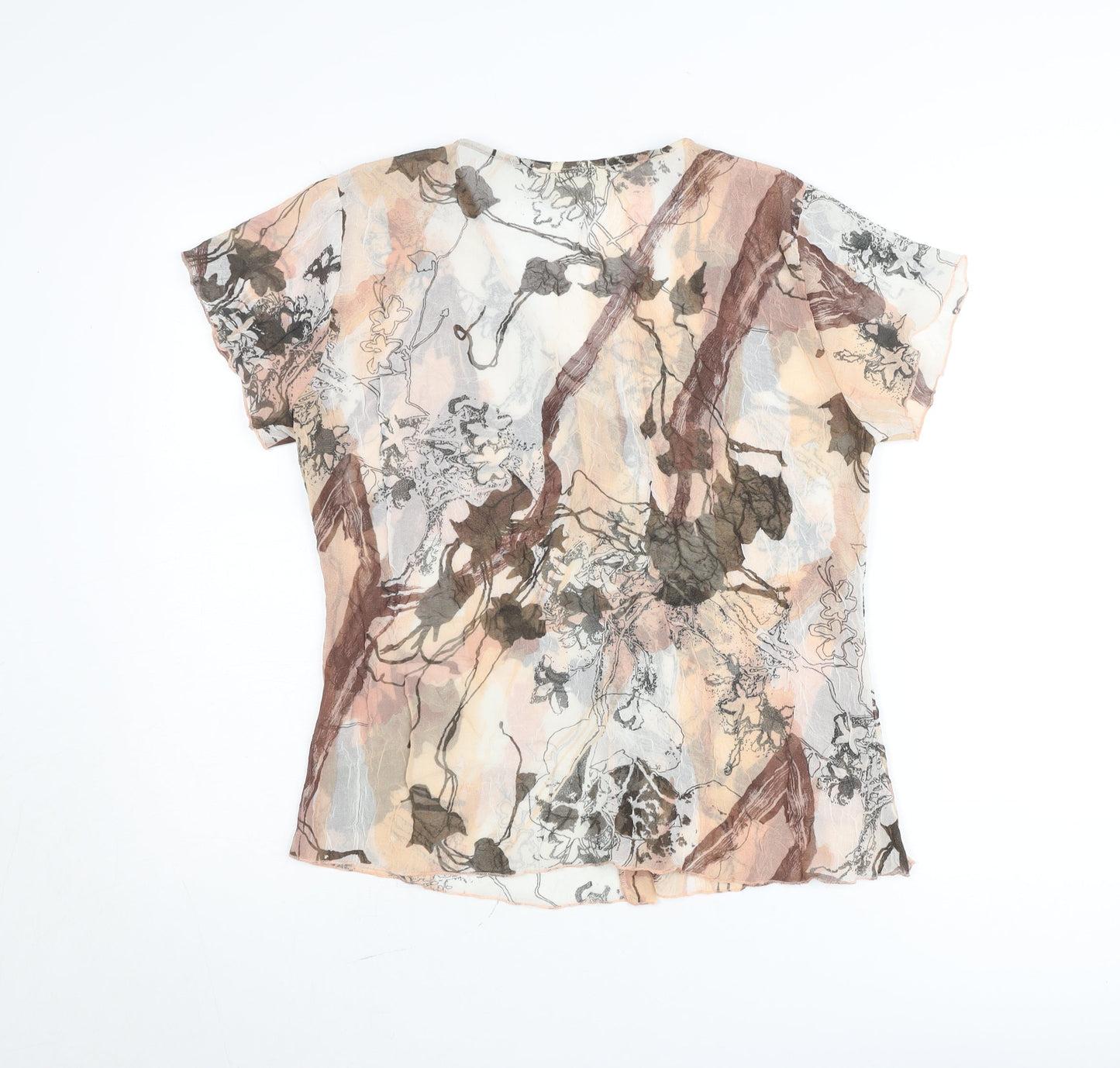Adini Women's Multicoloured Floral V-Neck Lightweight Blouse M