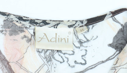 Adini Women's Multicoloured Floral V-Neck Lightweight Blouse M