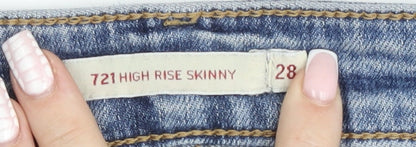 Levi's Women's Blue 721 High Rise Skinny Jeans Size 28