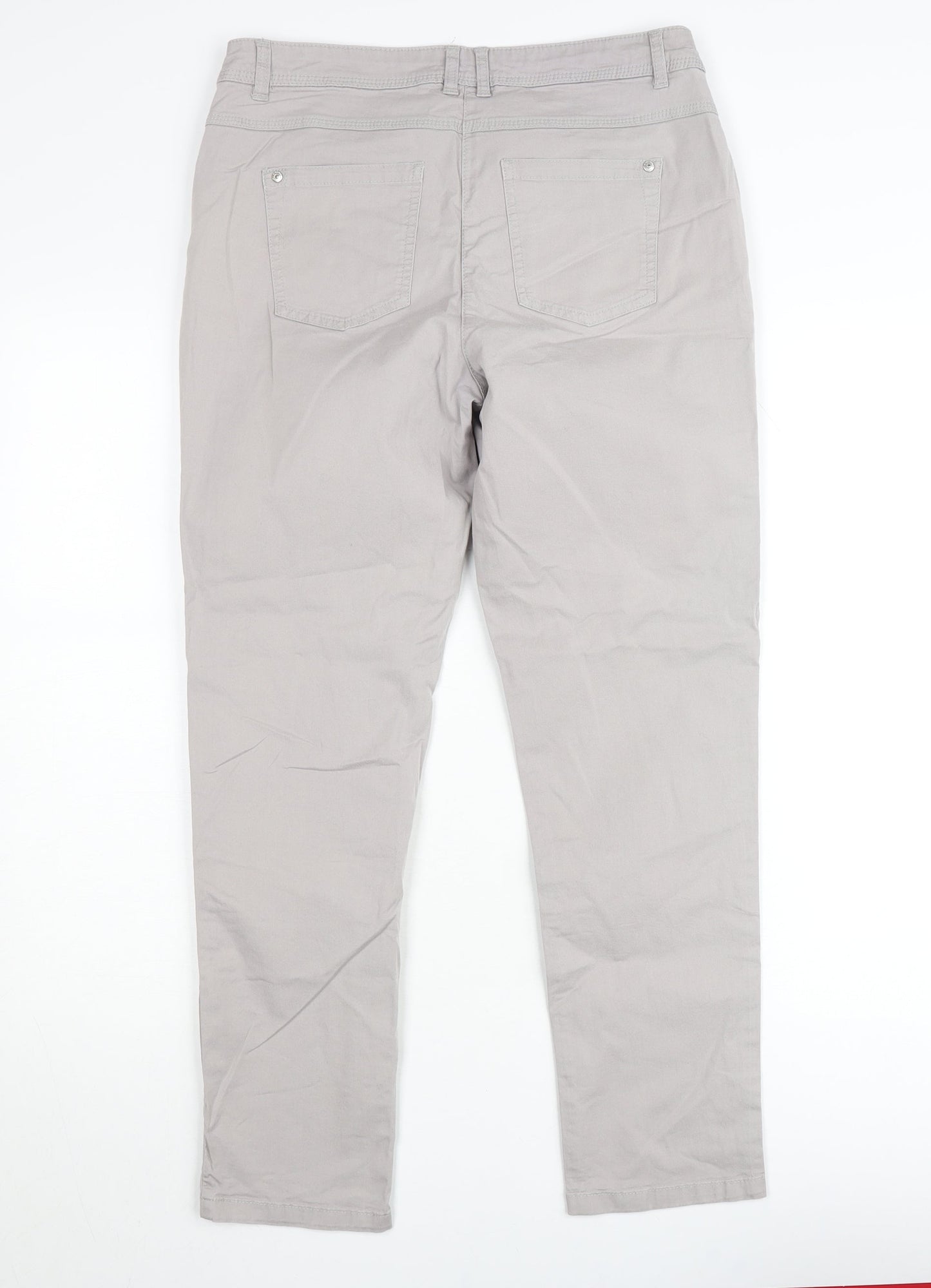 Canda Women's Beige Straight Leg Jeans Size 14 Regular Fit