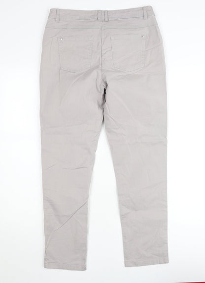 Canda Women's Beige Straight Leg Jeans Size 14 Regular Fit
