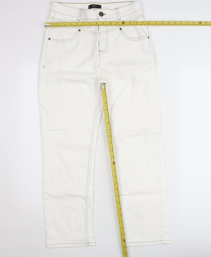 Yessica Premium Women’s White High Rise Straight Jeans Size 12