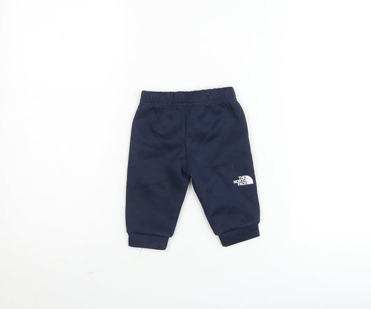 The North Face Unisex Baby Blue Jogger Trousers 3-6 Months Cotton Blend