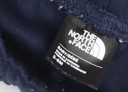 The North Face Unisex Baby Blue Jogger Trousers 3-6 Months Cotton Blend