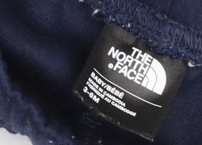 The North Face Unisex Baby Blue Jogger Trousers 3-6 Months Cotton Blend
