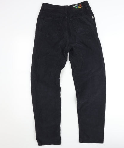 Vanilla Teens Black Corduroy High Rise Trousers Size 14