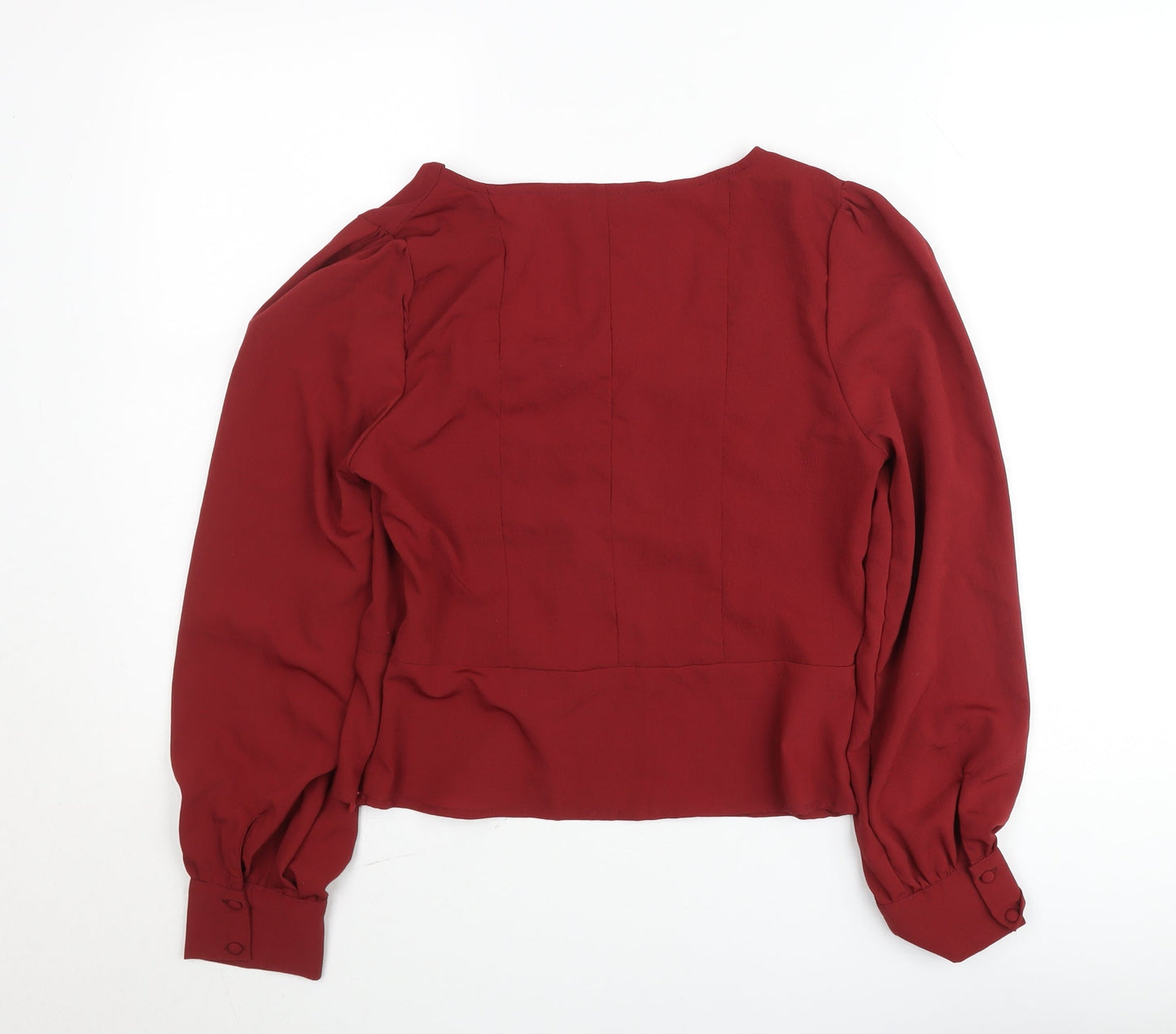 Harpa Women's Red Long Sleeve Button Blouse Size L
