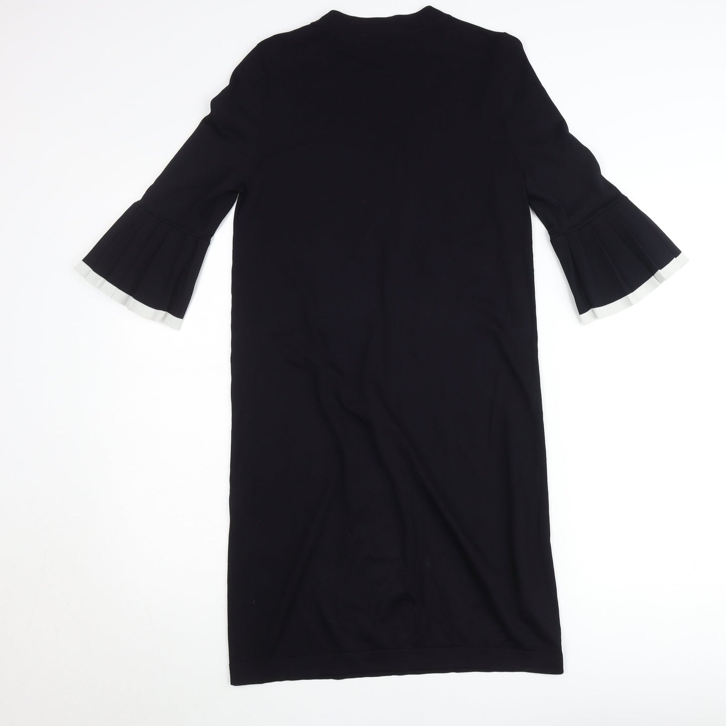 COS Women Black XS Shift Dress with Pleated 3/4 Sleeves