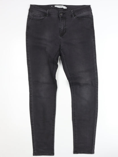 Vero Moda Women Black Skinny Stretch Denim Jeans Size L 30in