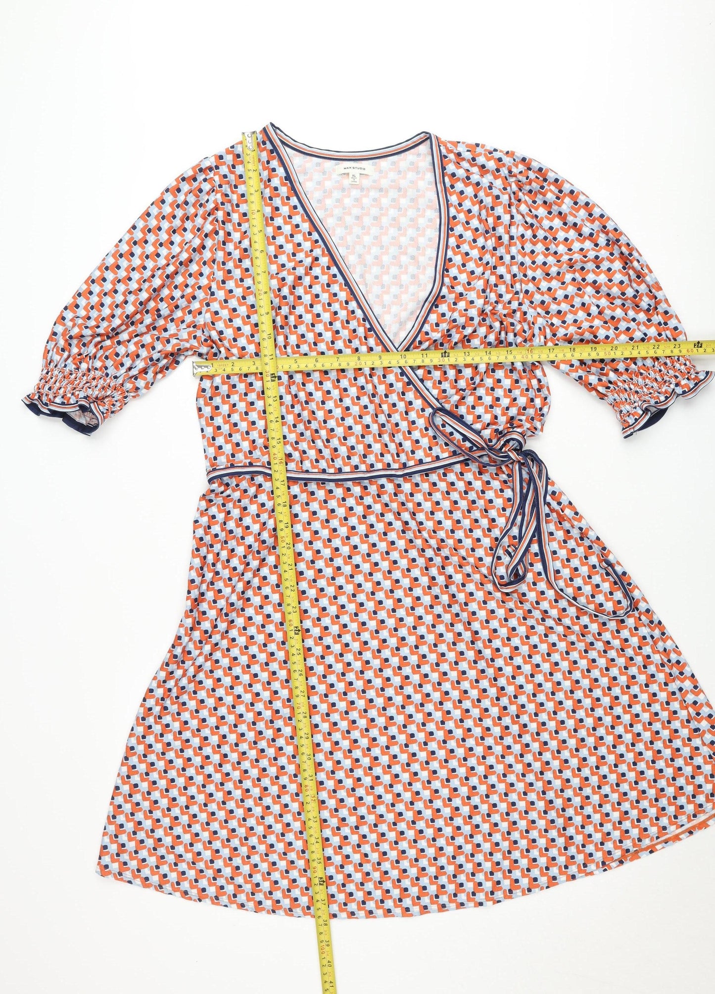 Max Studio Women’s Multicoloured Geometric Wrap Dress XL
