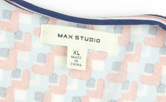 Max Studio Women’s Multicoloured Geometric Wrap Dress XL