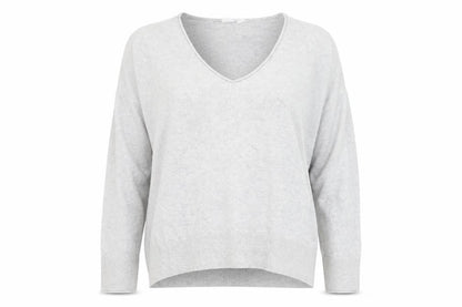 Gap Women’s Grey V-Neck Knit Jumper Size M Lightweight Pullover