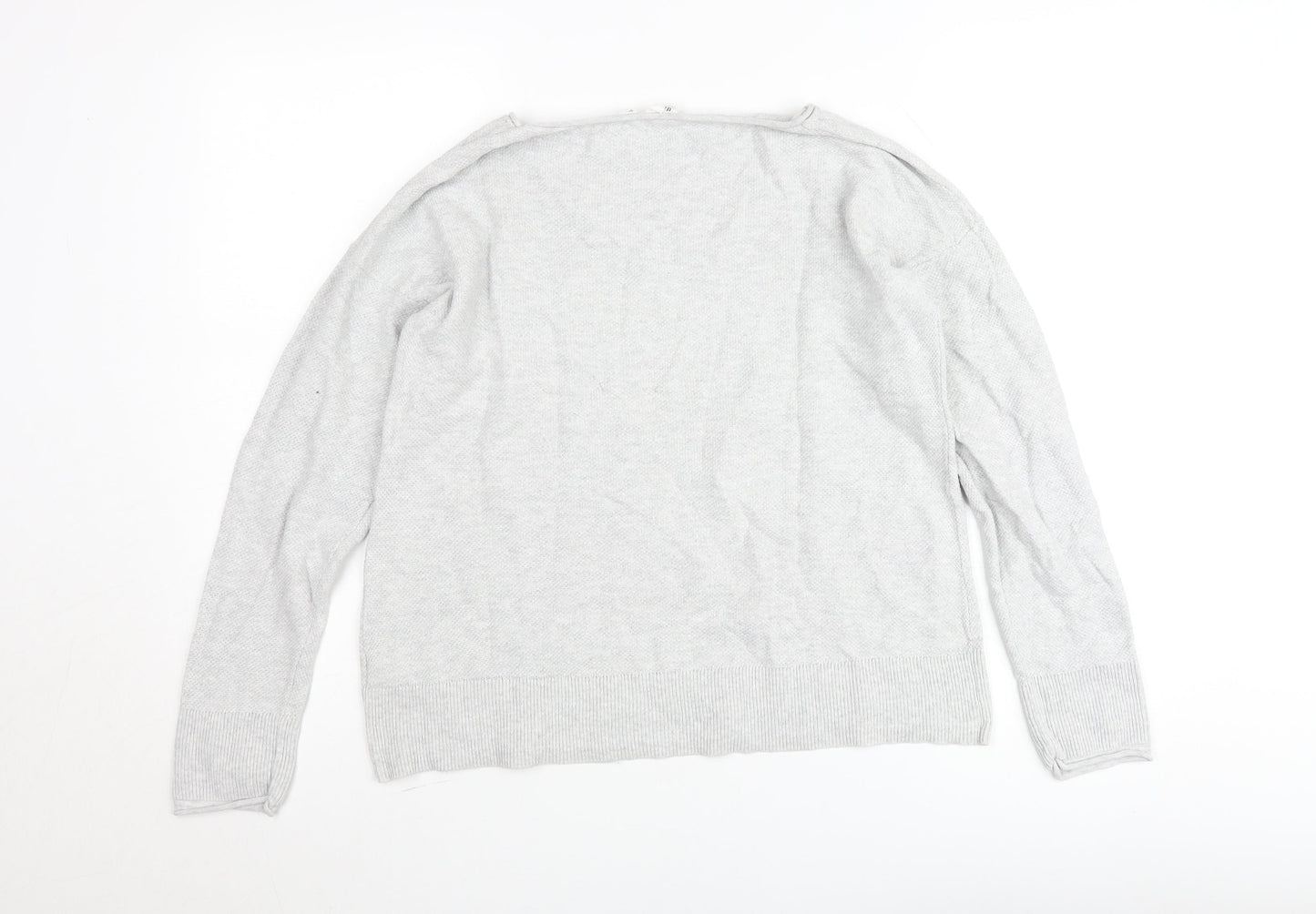 GAP Women’s Grey V-Neck Knit Jumper Size M Lightweight Pullover